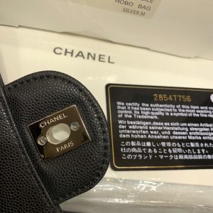 Ch@nel Flap Bag-Caviar-Silver Hardware-20CM - Image 5