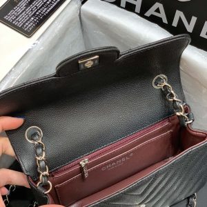 Ch@nel Flap Bag-Caviar-Silver Hardware-20CM - Image 7