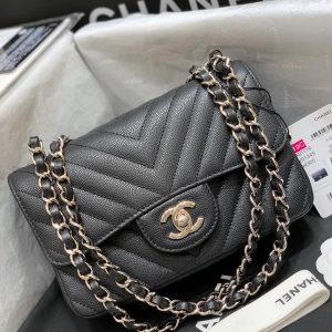Ch@nel Flap Bag-Caviar-Silver Hardware-20CM - Image 1
