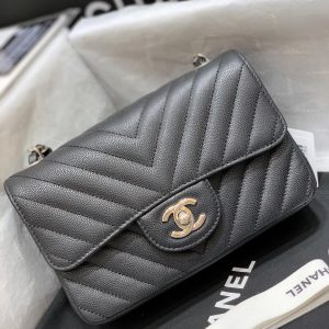 Ch@nel Flap Bag-Caviar-Silver Hardware-20CM - Image 9
