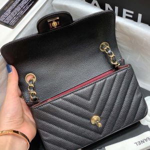 Ch@nel Flap Bag-Caviar-Gold Hardware-20CM - Image 2