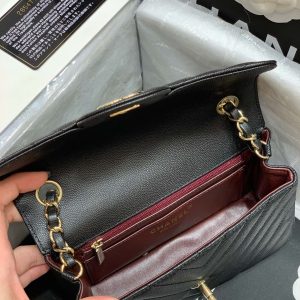 Ch@nel Flap Bag-Caviar-Gold Hardware-20CM - Image 4