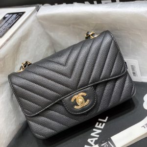 Ch@nel Flap Bag-Caviar-Gold Hardware-20CM - Image 8