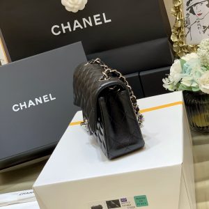 Ch@nel Flap Bag-Lambskin-Silver Hardware-20CM - Image 4