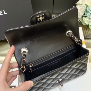 Ch@nel Flap Bag-Lambskin-Silver Hardware-20CM - Image 3