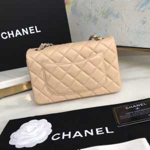 Ch@nel Flap Bag-Lambskin-Silver Hardware-20CM - Image 9