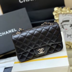 Ch@nel Flap Bag-Caviar-Silver Hardware-20CM - Image 1