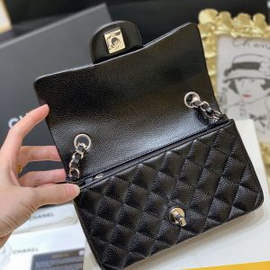 Ch@nel Flap Bag-Caviar-Silver Hardware-20CM - Image 8