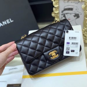 Ch@nel Flap Bag-Caviar-Gold Hardware-20CM - Image 7