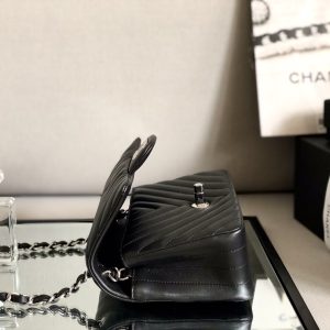 Ch@nel Flap Bag-Lambskin-Silver Hardware-20CM - Image 2