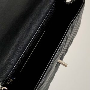 Ch@nel Flap Bag-Lambskin-Silver Hardware-20CM - Image 5