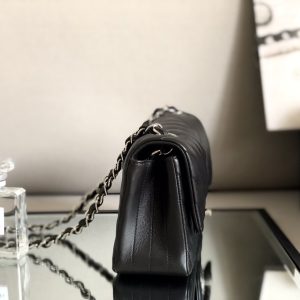 Ch@nel Flap Bag-Lambskin-Silver Hardware-20CM - Image 9