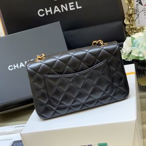 Ch@nel Flap Bag-Lambskin-Gold Hardware-20CM - Image 3