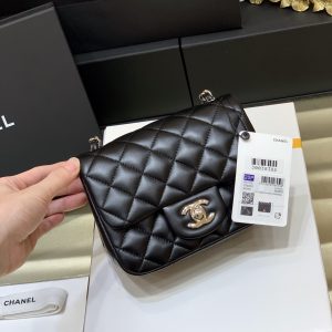Ch@nel Flap Bag-Lambskin-17CM - Image 3