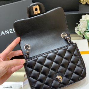 Ch@nel Flap Bag-Lambskin-17CM - Image 6