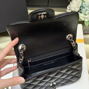 Ch@nel Flap Bag-Lambskin-17CM - Image 7