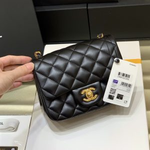 Ch@nel Flap Bag-Lambskin-17CM - Image 1