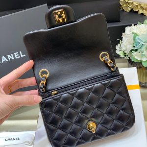 Ch@nel Flap Bag-Lambskin-17CM - Image 7