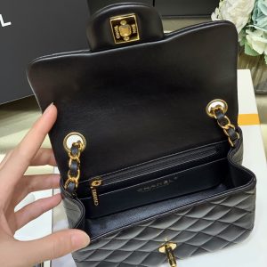 Ch@nel Flap Bag-Lambskin-17CM - Image 8