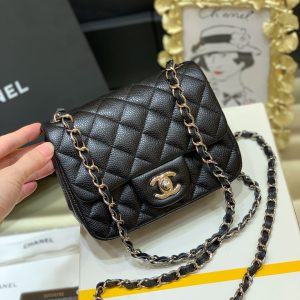 Ch@nel Flap Bag-Caviar-17CM - Image 2