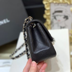 Ch@nel Flap Bag-Caviar-17CM - Image 5