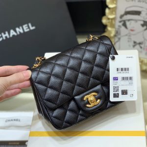 Ch@nel Flap Bag-Caviar-17CM - Image 1