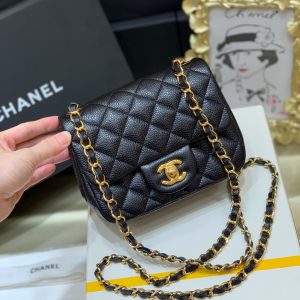 Ch@nel Flap Bag-Caviar-17CM - Image 2
