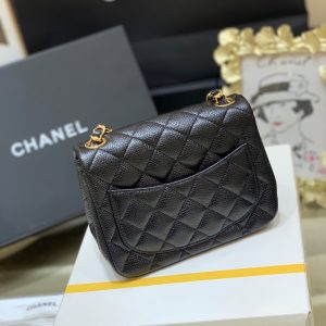 Ch@nel Flap Bag-Caviar-17CM - Image 4