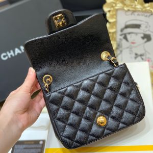 Ch@nel Flap Bag-Caviar-17CM - Image 7