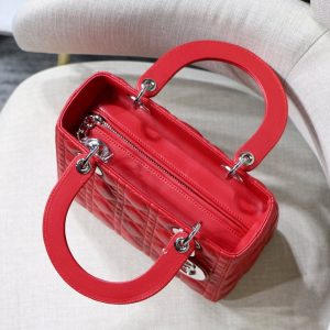 Lady Diro Handle Bag With Silver Hardware-24CM - Image 8