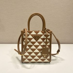 Prada Small Tote In Saffiano Leather 1BA355-17*19*6CM - Image 3