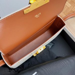 Celina Cuir Vinatge Triomphe Bag-21*13*5CM - Image 9