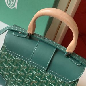 Goyard Coated Canvas and Leather Saigon Top Handle Bag-21CM - Image 3