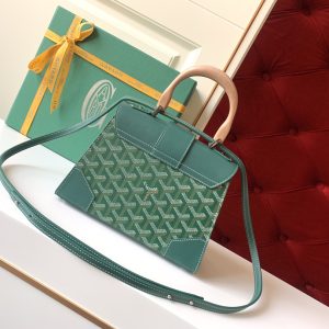 Goyard Coated Canvas and Leather Saigon Top Handle Bag-21CM - Image 5