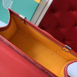 Goyard Coated Canvas and Leather Saigon Top Handle Bag-21CM - Image 2
