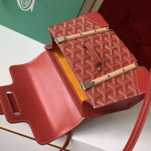 Goyard Coated Canvas and Leather Saigon Top Handle Bag-21CM - Image 6
