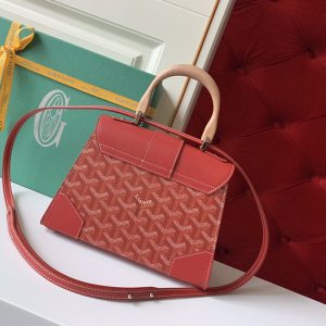 Goyard Coated Canvas and Leather Saigon Top Handle Bag-21CM - Image 7