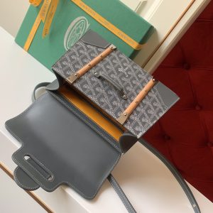 Goyard Coated Canvas and Leather Saigon Top Handle Bag-21CM - Image 4