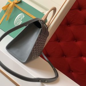 Goyard Coated Canvas and Leather Saigon Top Handle Bag-21CM - Image 6