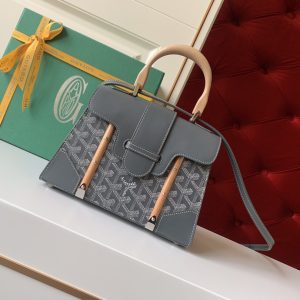 Goyard Coated Canvas and Leather Saigon Top Handle Bag-21CM - Image 1