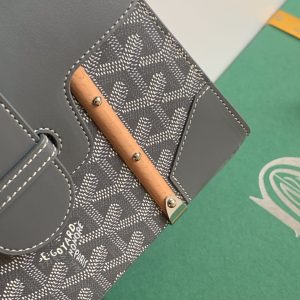 Goyard Coated Canvas and Leather Saigon Top Handle Bag-21CM - Image 9