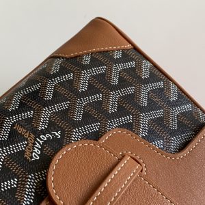 Goyard Coated Canvas and Leather Saigon Top Handle Bag-21CM - Image 3