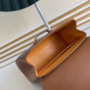 Goyard Coated Canvas and Leather Saigon Top Handle Bag-21CM - Image 4