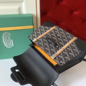 Goyard Coated Canvas and Leather Saigon Top Handle Bag-21CM - Image 4