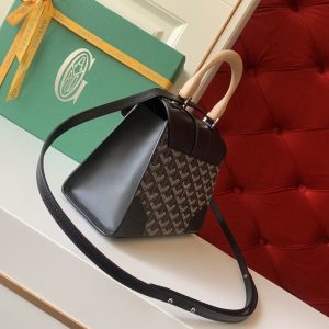 Goyard Coated Canvas and Leather Saigon Top Handle Bag-21CM - Image 3