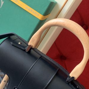 Goyard Coated Canvas and Leather Saigon Top Handle Bag-21CM - Image 7