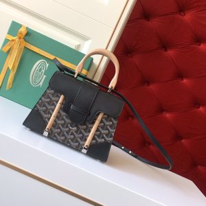 Goyard Coated Canvas and Leather Saigon Top Handle Bag-21CM - Image 1