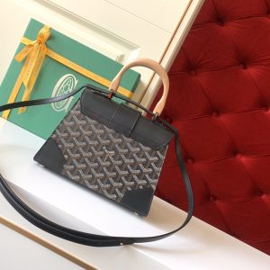 Goyard Coated Canvas and Leather Saigon Top Handle Bag-21CM - Image 8