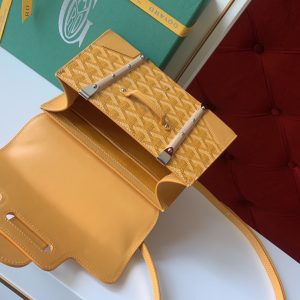 Goyard Coated Canvas and Leather Saigon Top Handle Bag-21CM - Image 3