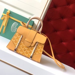 Goyard Coated Canvas and Leather Saigon Top Handle Bag-21CM - Image 1